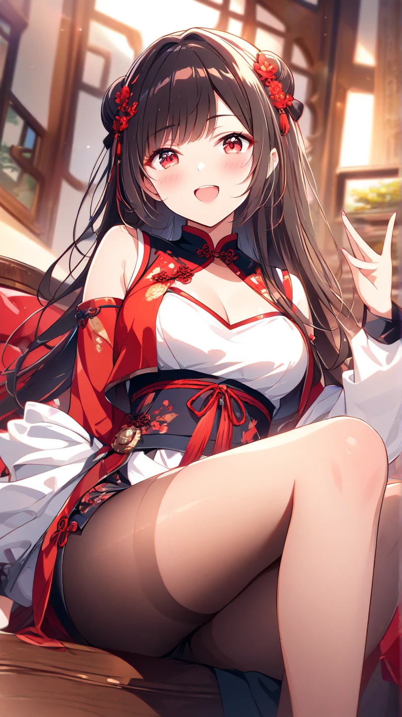 8k Tragic historical drama in live-action style: Beautiful palace secrets Beautiful 10 year old Chinese kung fu girl with long black hair is raped by an aristocratic old man Gorgeous embroidery, Ultra glossy, She is wearing a shiny red long-sleeved floral kung fu suit.... She is laid down on a floral futon and penetrated She spreads her legs wide She has pubic hair
