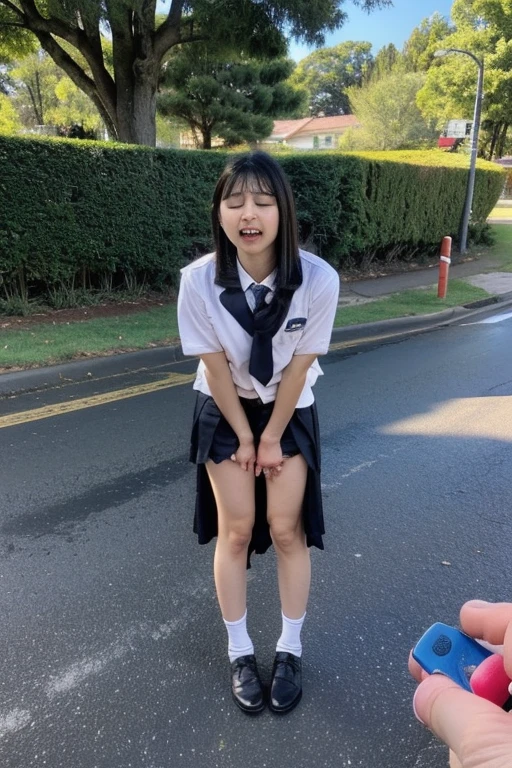 (2Split Photo:1.3)、Magazine Cover:1.3、Japanese,10 years old,Innocent face,Teenage Girl,cute,Primary school students,Private elementary school,uniform,Carrying a small red backpack,Summer clothes,Sitting、front、Cute smile、Laugh with your mouth wide open、((Semen dripping from the mouth:1.2))、Mouth full of semen:1.5、A lot of semen on the tongue、((Cloudy, thick semen))、whole body、Full Body、Semen dripping from the genitals、You can see the nipples、Not wearing a bra