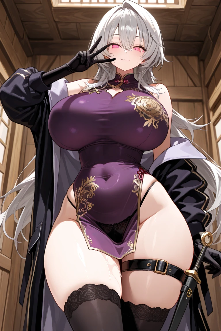photo of a iom girl,(Masterpiece, best_quality:1.2), ultra-detailed, delicate_detailed, illustration, (medieval:1.5), 1girl, solo, huge breasts, soft_breasts, fluffy_breasts, oily_breast, bouncy_breasts, glow_white_breasts, cleavage, narrow_waist, thin_thigh, ((000000_hair, long_hair, silver-grayish eyes)), lustrous_skin, glossy_skin, oily_skin, beauty, wonder, Lovely, sweet, adorable, Charming, mansion, In the medieval era, there was a noble girl with long black hair and grey eyes. She lived in a spacious mansion with ornate decor and luxurious furnishings. The girl, dressed in fine silk and lace, moved gracefully through the halls, her dress sweeping behind her with each step. She had an air of elegance and refinement that was expected of someone of her status, and her piercing gaze commanded attention. Despite her privileged upbringing, she possessed a strong sense of independence and intelligence, and spent much of her time engrossed in books and other scholarly pursuits, cowboy shot,