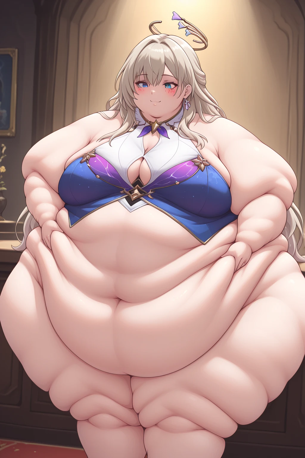 Lisa, witch outfit, witch hat, default clothing, sitting on couch, leg spread, legs spread open, camel toe, smug, smirking, cocky, open mouth, talking, looking at viewer Round face, double chin, fat chin, fat cheeks, fat neck, round face, SSBBW, flabby arms, round face, double chin, fat double chin, big double chin, fat neck, chubby cheeks, fat thighs, fat calves, morbidly obese, flabby , giant , large belly, obese, fat face, belly, double chin, obesity, flabby breasts, fat arms and legs, fat everything,