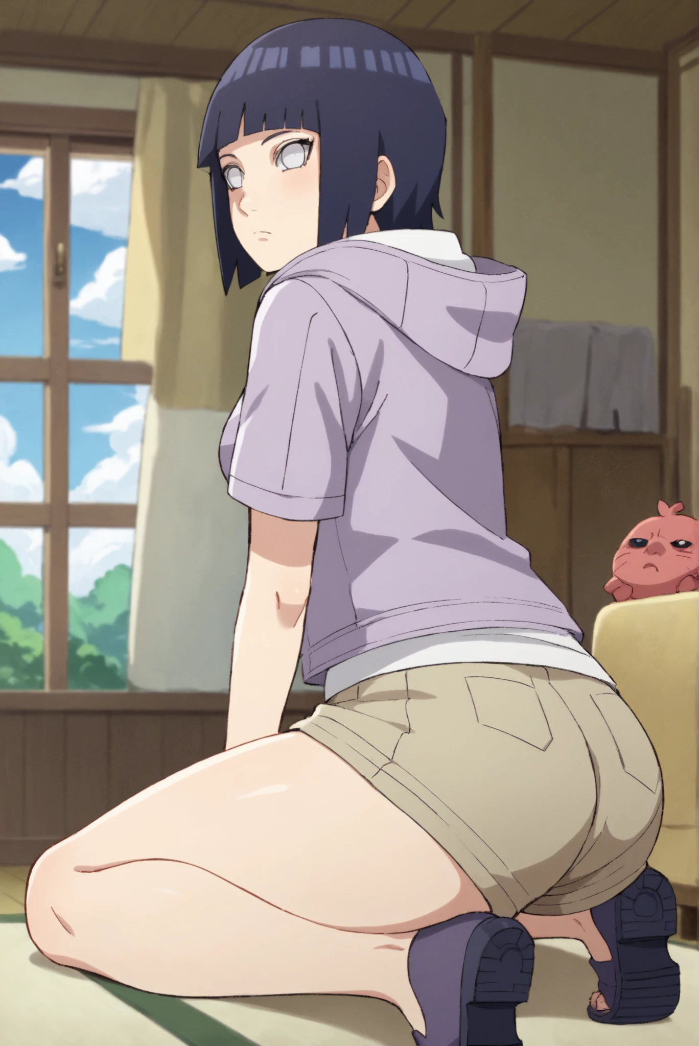 Himawari desnuda, detalles, Desnuda, lleno de semen, piernas abiertas, sexo