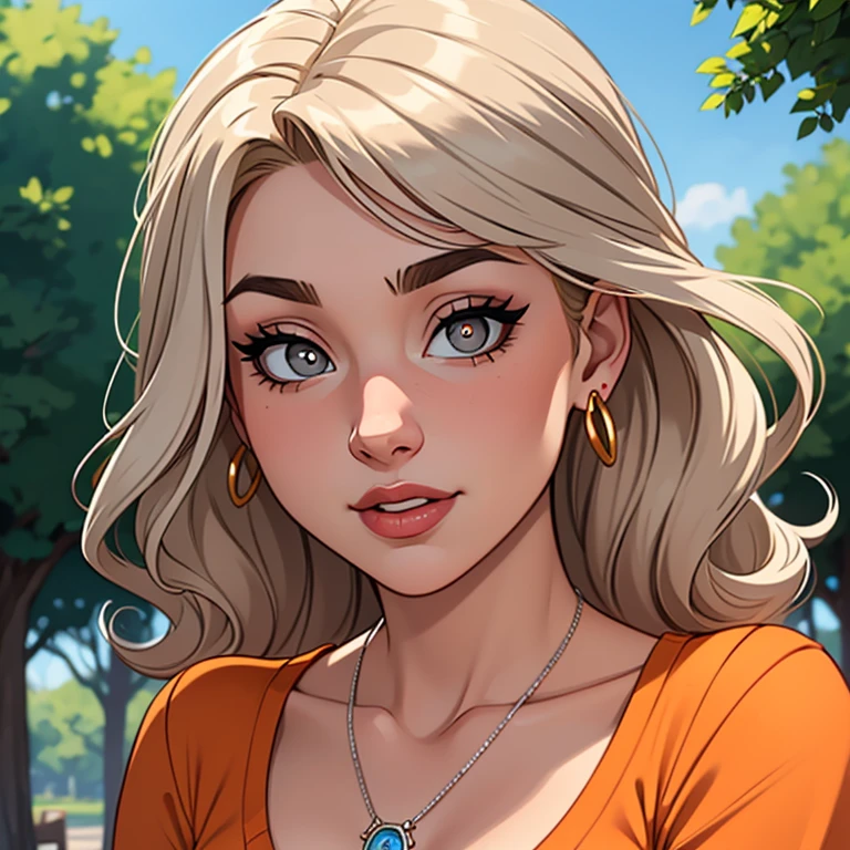 (masterpiece, best quality), (finely detailed beautiful eyes), (finely detailed eyes and detailed face), (scenery), (extremely detailed CG, ultra-detailed, best shadow), ((depth of field)), beautiful concept illustration, (illustration), (extremely fine and beautiful), (perfect details), cowboy shot, young woman, mid 20s, smile, happy, Cool and sophisticated hairstyle, ((golden blonde hair)), shoulder length hair, medium-long hair, Simple styling, sharp lines, Natural and elegant makeup, To make the skin shine and bring out a sense of transparency, Simple eye makeup, mascara, Minimalism, monotone, simple color palettes, Clean, sharp designs, flowing silhouettes, Tight skirts and pants, high-waisted skirts and pants, simple dresses, shirts and blouses, asymmetrical, geometric, Elegant and luxurious materials and designs, Simple, minimal accessories, Slim necklaces and rings in silver or gold, Simple bangles, Distinctive designs, simple silhouettes, chic and mature impression, simple and sophisticated style, elegance, minimalism, high quality materials, cool and urban impression, high fashion, simplicity and sophistication, ((Lavender eyes)), detailed lips, glossy lips, lipstick, D-cup , best quality, masterpiece