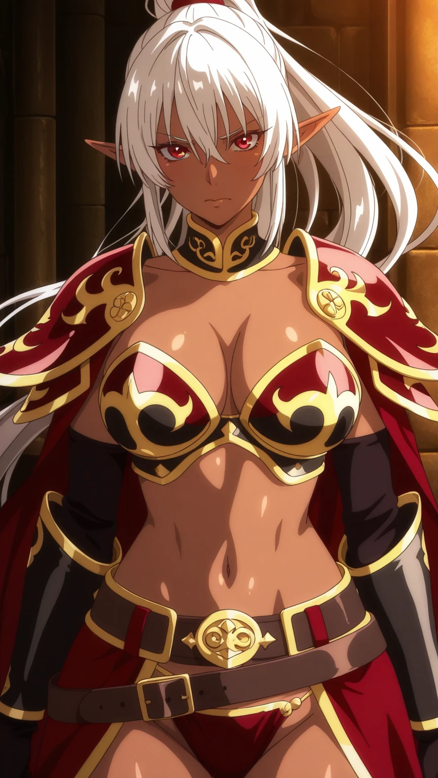 tall body, tall, long legs, mature female, mature, adult, eft_danmachi_freya, 1girl, breasts, solo, long hair, purple eyes, anime coloring, hair ornament, open mouth, cleavage, bare shoulders, medium breasts, hair flower, collarbone, smile, grey hair, large breasts, flower, dress, ((((domination, dominant, bdsm))))