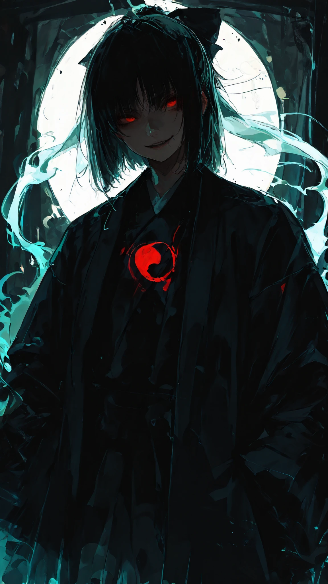 evil spirit parade in a creepy Japanese style