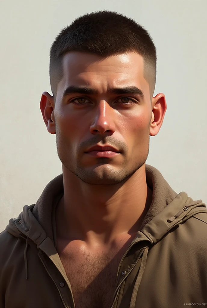 photorealistic, top quality, masterpiece, cinematic composition, (closed portrait front view of face male soldier :1.3 ), topless, stocky,looking at the viewer, radiant lighting, volumetric lighting, old house background, (detailed lighting), 8k, highly detailed, UHD, HDR, photorealistic facial expression,<lora:syahnkV4-08:0.55>, syahnk,<lora:more_details:1>