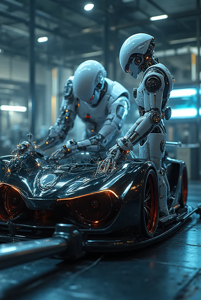 there is a robot sitting on a platform with a red light, cyborg woman, beutiful girl cyborg, gynoid cyborg body, a cyborg meditating, cyborg girl, beutiful white girl cyborg, pregnant female cyborg, cyborg - girl, cyborg body, female cyborg, futuristic robot body, cybernetic body, perfect cyborg female, sci-fi android female