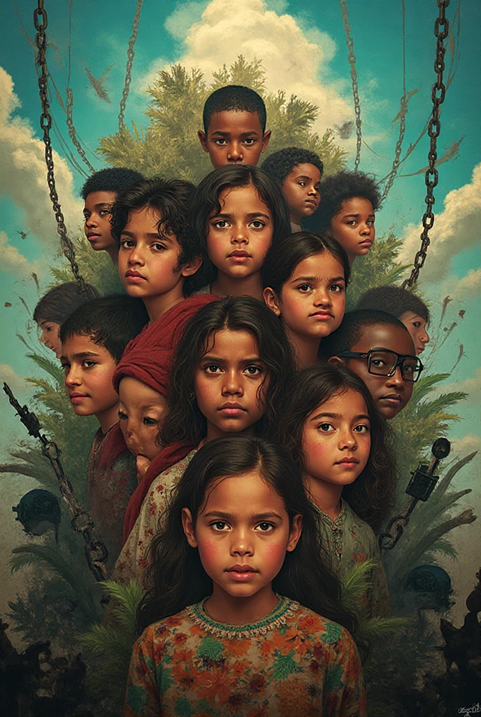 Generate a movie cover written"ECHOES OF WAR" by butere girls and the cover is edited By kenyan Trapper .it should have a picture of school girls in vain