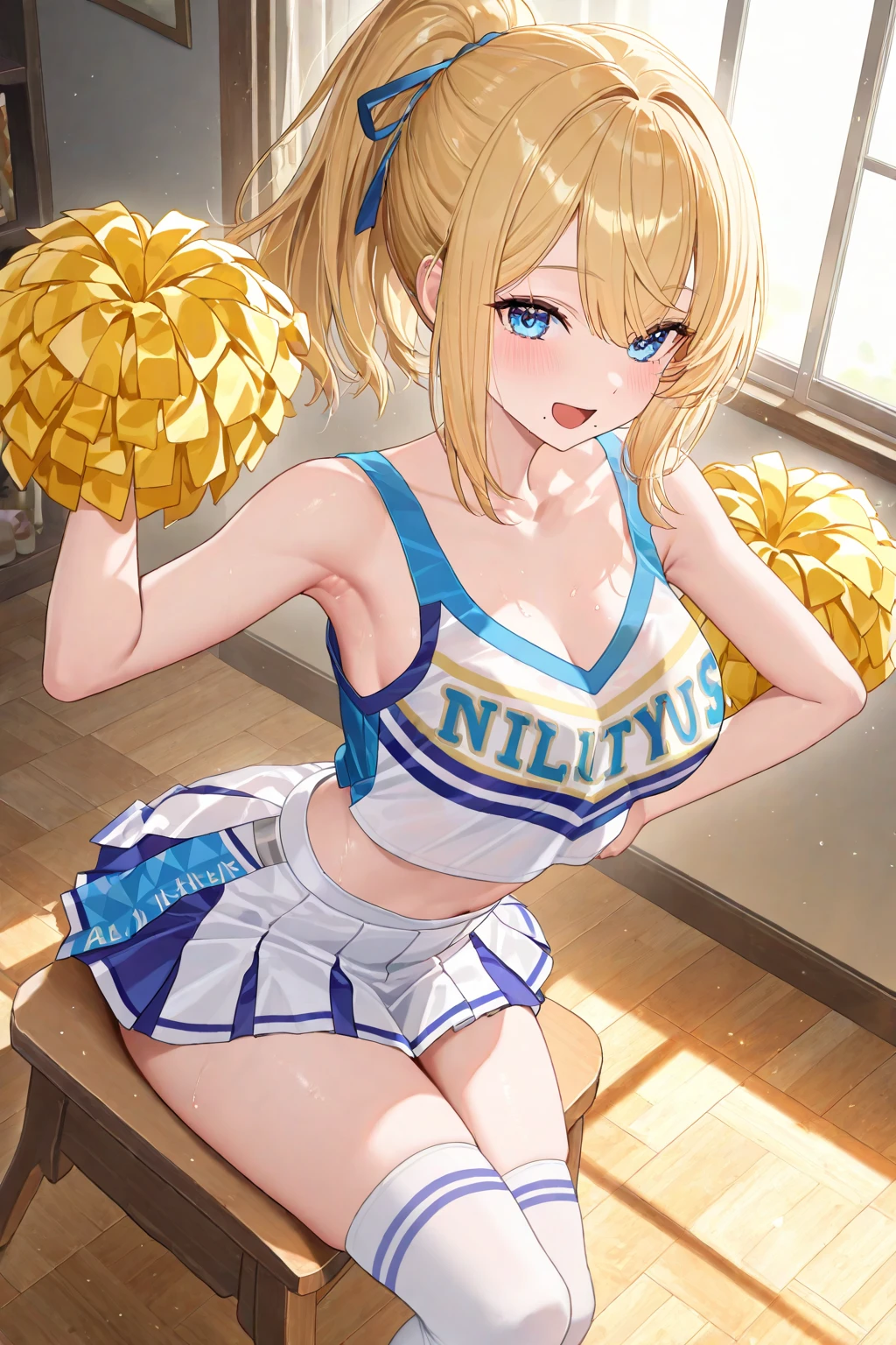 1 Girl、blush、Cleavage、Cheerleader、