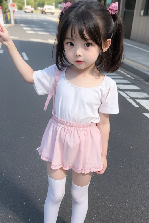 masterpiece , top quality , very detailed , 1 person, ((contrasting eyes)) , standing , blouse, skirt , bangs , room , indoor