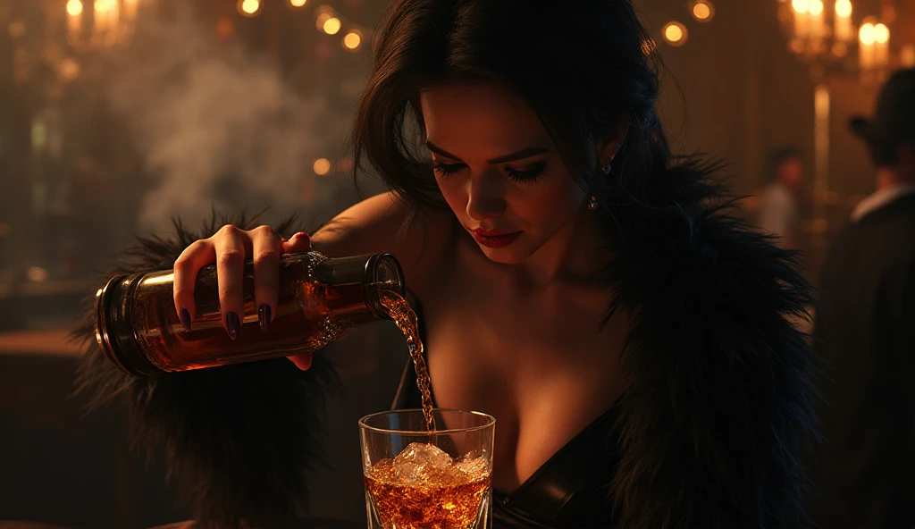 people at a party smoking and drinking, some falling asleep, some dancing, many glasses and bottles of alcohol, sleeping girl, very tired naked girl, drool from parted lips, soft body, night time, <lora:RMSDXL_Creative:2>