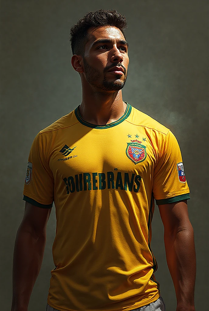 team jersey on a man, with name written " amateur crocodiles"