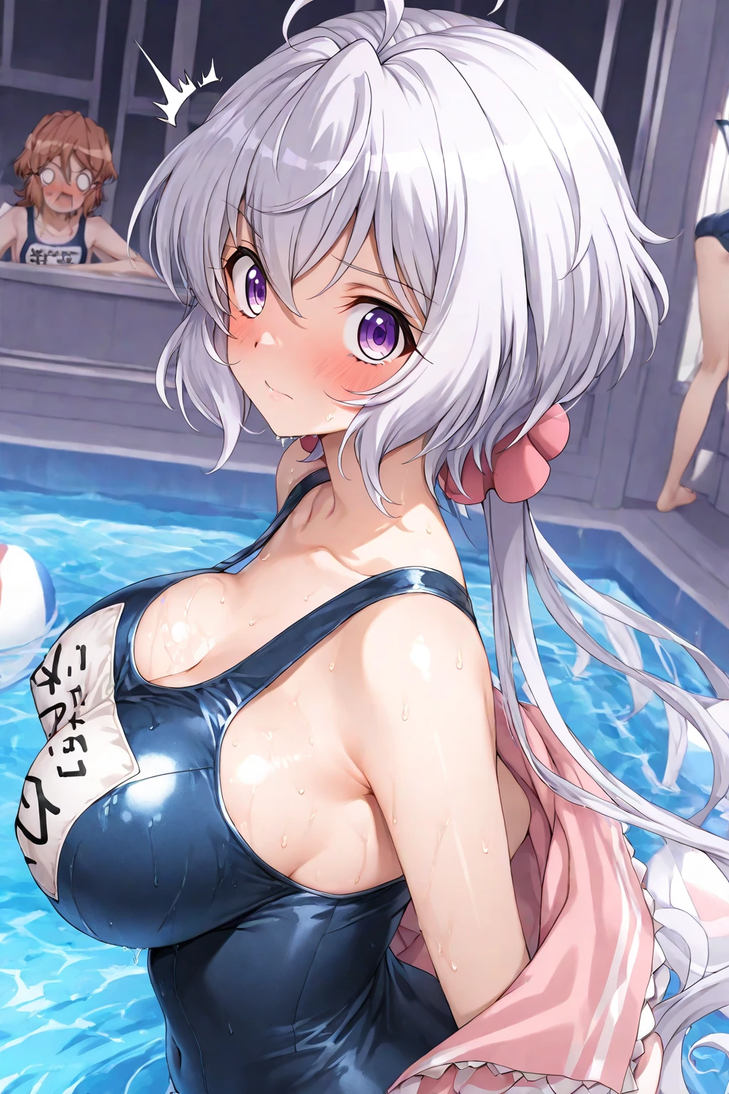 POV, 1girl, silver hair, twin tail, Huge breasts, hanging breasted, huge-breasted, Micro Bikini Nagatiti, panties aside, Looking at Viewer, Smile, skyporn,ocean,Swimsuit under clothes, From above, Nipple Tweaking, Areola,big areolae, puffy niples, nipples through, (spoken heart), (((cum in mouth, cum in pussy, cum on body, cum on breasts, cum on hair, excessive cum, pussy cum))), ((best quality)), spread legs, sit