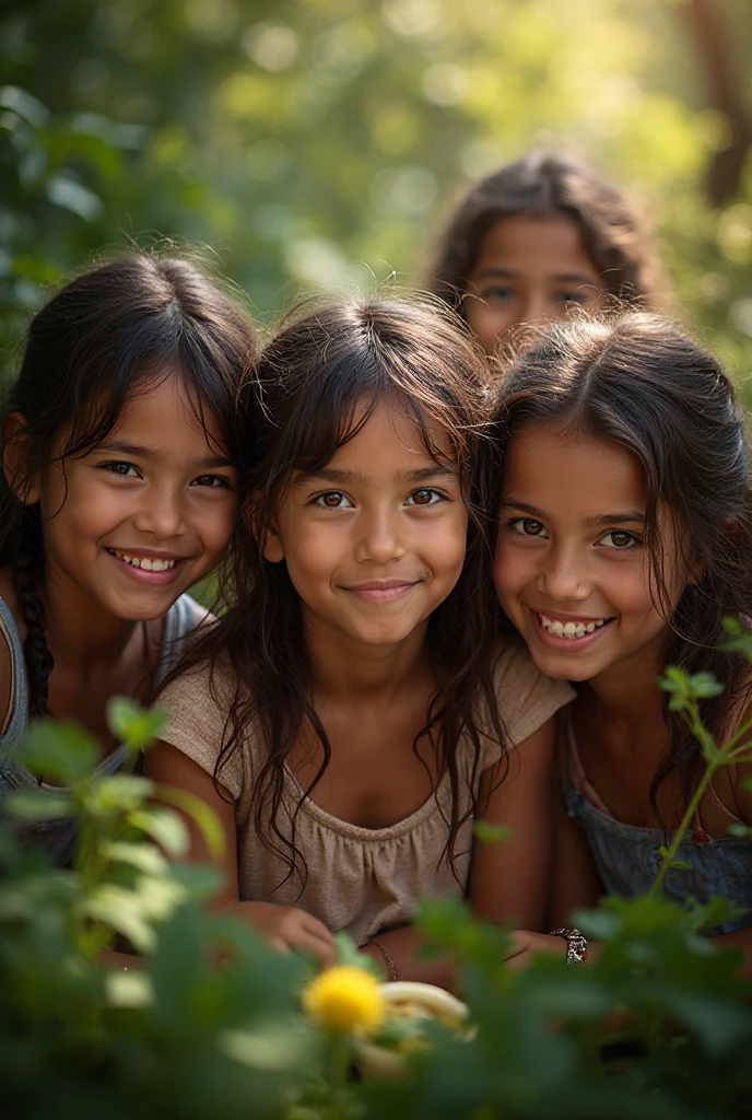children playing happily