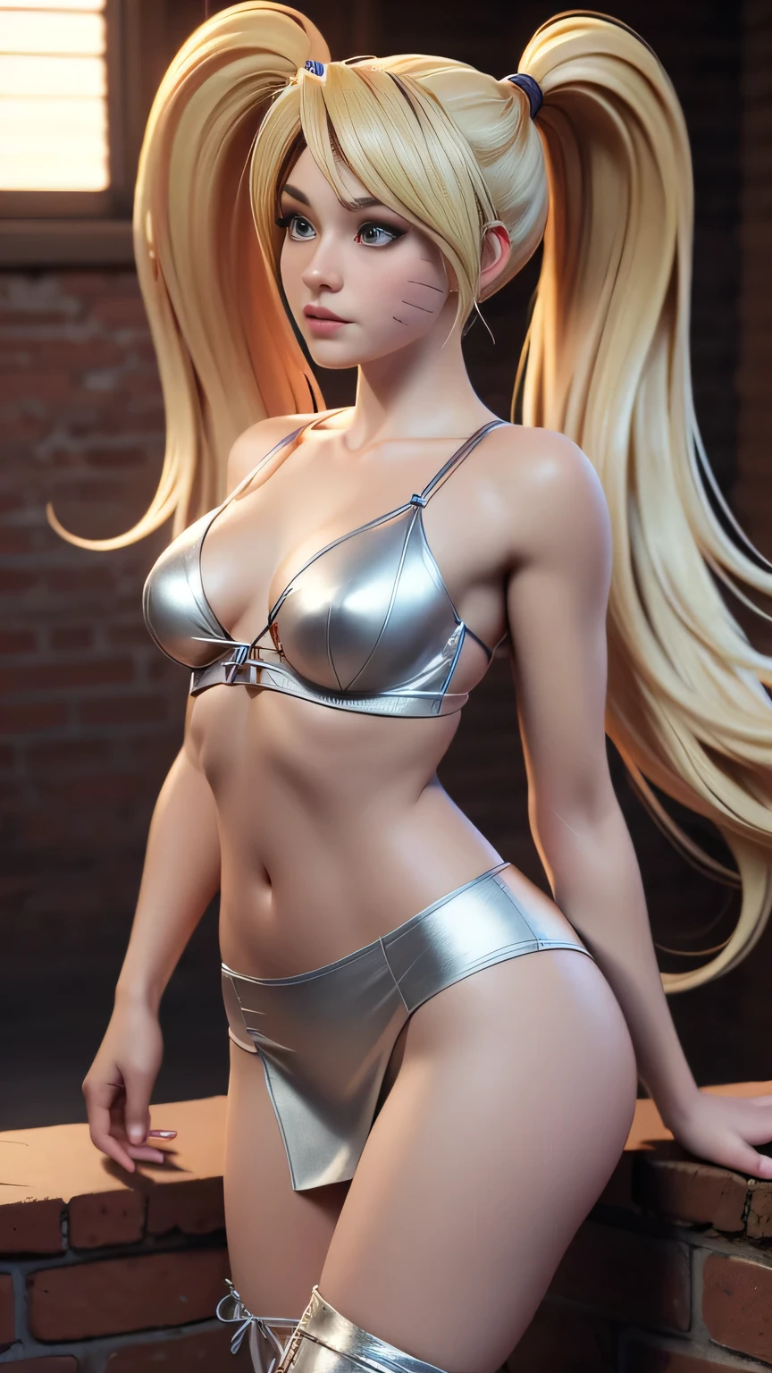 (best quality,4k,8k,high resolution,masterpiece:1.2),Super detailed,actual:1.37,girl,High cut split swimsuit,thong,Show belly button,camel toe exposed,,intricate details,White background,from behind