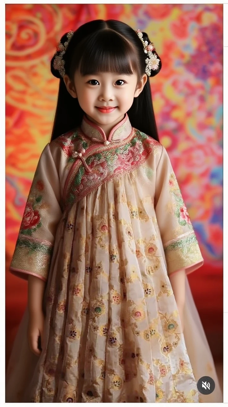 chineseidol, Girls Children , Portrait , Long blonde hair and bow,Layered skirt,Noble,opulent,cropped shoulders