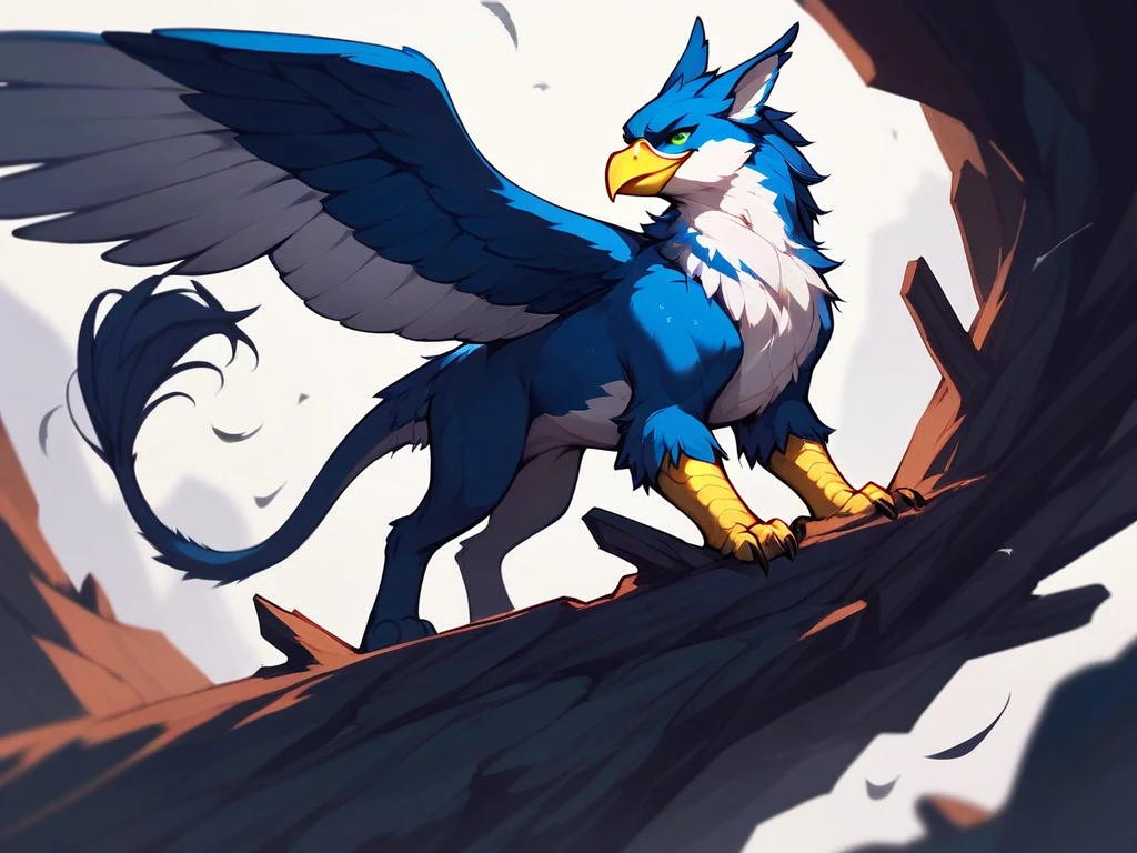 ultra-detailed, masterpiece, masterwork, high quality, best quality, hdr, (nature, japanese style), nsfw, male, solo, avian, chibi, (bulge white fundoshi), (navy little body crow), (long silver hair, beak, horn), detailed yellow eyes, tsurime, standing, dynamic angle, wings, cross your arms