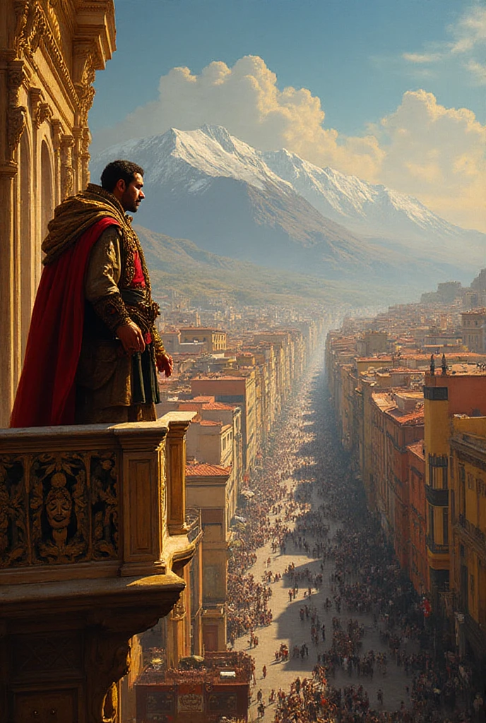 To that image you can add Francisco De Toledo watching the citizens of Lima on a balcony as if crowning 