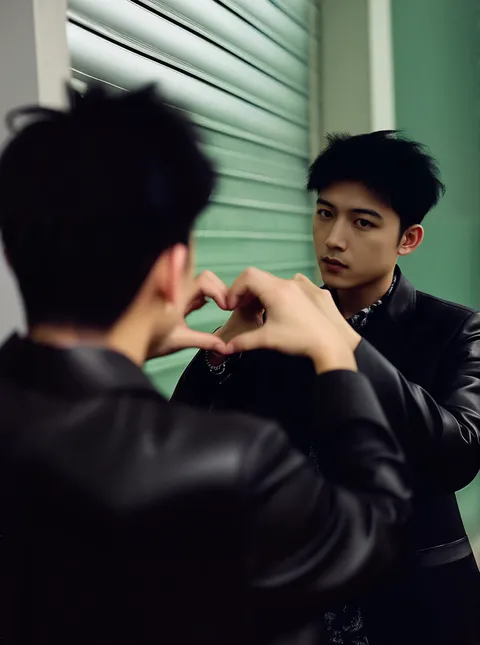 Nhìn vào gương và ôm trái tim