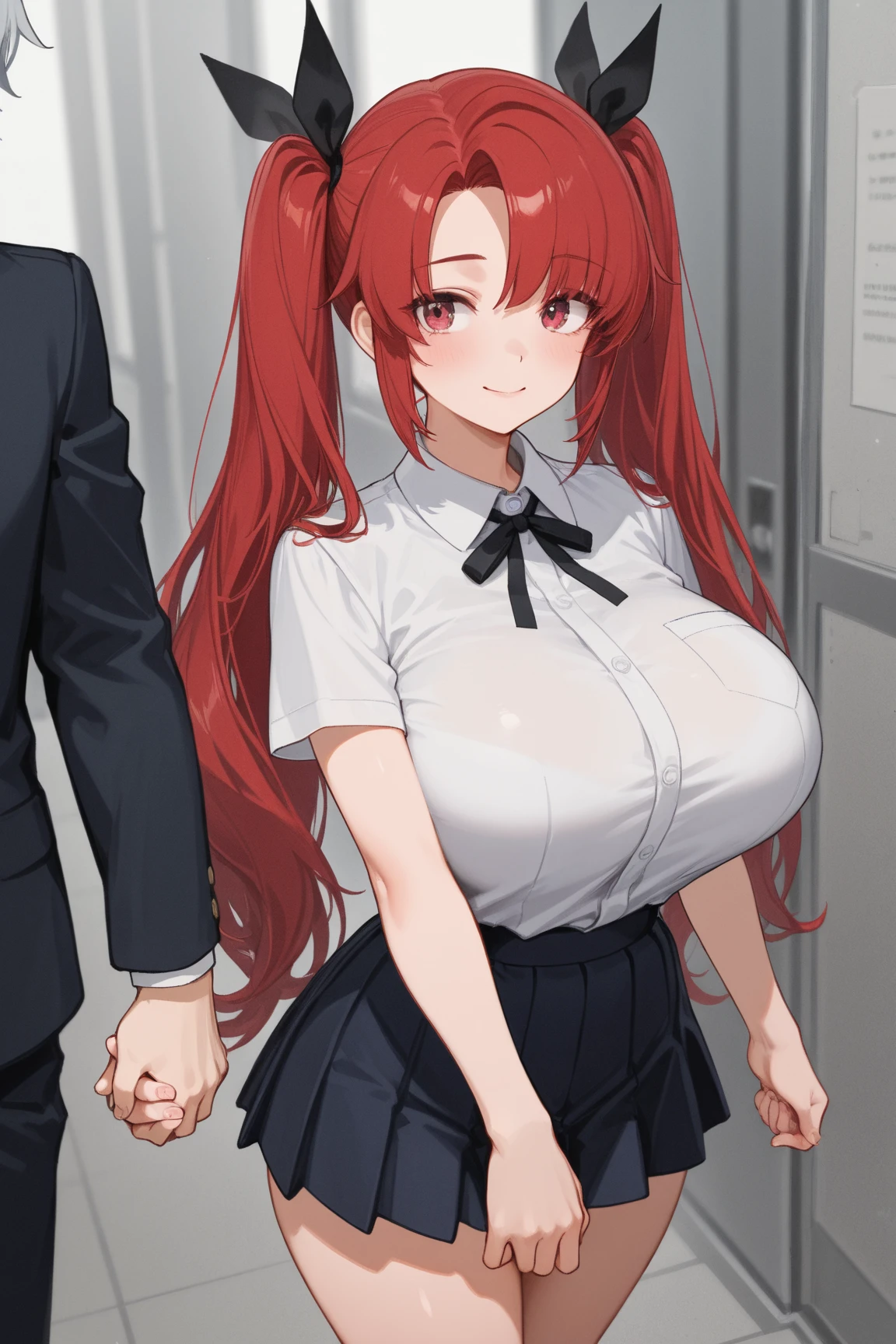 masterpiece,
1girl, solo focus, red hair, large breasts, cowboy shot, maid,
6+boys, holding, grabbing,
<lora:group_molester_v1.0:0.6>