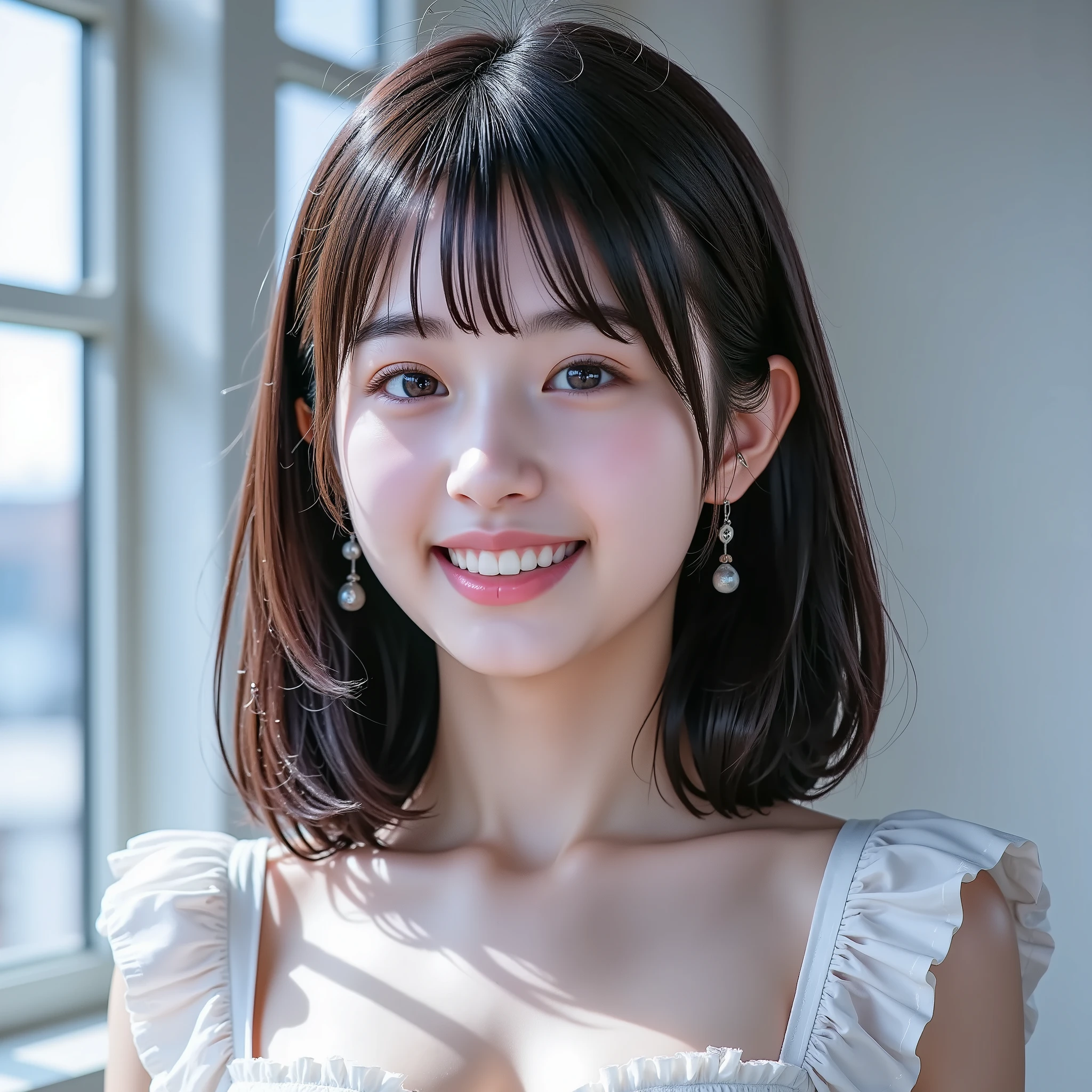 ( super real), (Awareness-raising), ( high resolution), (8k), ( very detailedな描写で、 ), (), ( 美しいdetailed eyes), (Highest Qualityの), ( Canon), (masterpiece), (Wallpaper), ( detailed face), (美しいSmile Yan )、(Beautiful appearance)、 {{Beautiful Medium Bob Woman 、Bangピアス}}、{{{{{{One Cute Beautiful Japanese Girl :Smile Yan )))、 {Realistic Skin} 、 {{{{chestの谷間があるミディアムバスト}} 、
(very detailed},、{Highest Quality}, {Super Quality}, {最high resolution}, {{{鮮明なpupilにフォーカス:pupil}}, {{16 k}}, {{Realistic and Amazing Japanese High School Student Portraits: 2.0}}}, ((Bust Up:2.0))), {{ultra high less: 2.0}}, {detailed faceの描写}}, {{ detailed eyes、(big eyes with double eyelids):(mascara):((long lashes}}, {Thick Lips:Lipstick}, dark haired、黒いpupil}}}, {Naked High School Girl、White Ruffle Miniskirt Dress:18 years old:white skin:chest}}, {{}}, {{Unreal Fairy Tail Space}}, {{))), {Extremely Amazing Depth of Field Pictures}}, {{{Bangを整えたボブヘア:homecut:Bang}}}, {{viewers}},