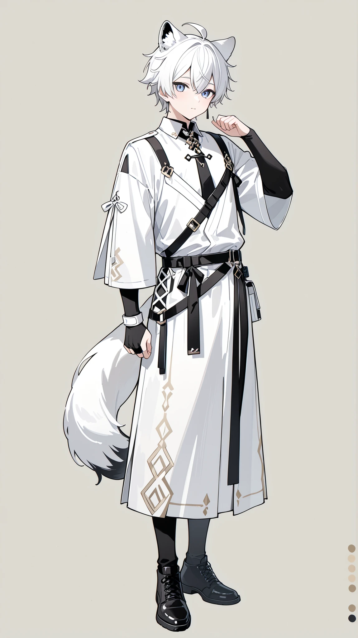 white　neutral　Standing picture　Vtuber front　male　male　white　white　subculture　subculture　front　Standing picture　neutral　cool bottom　Full Body