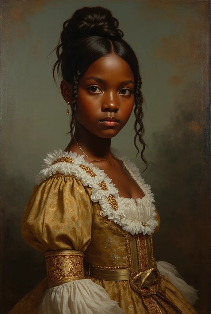 The Birth of Venus with ebony skin wearing a sheer dress, Paintings by Vigée Leblanc