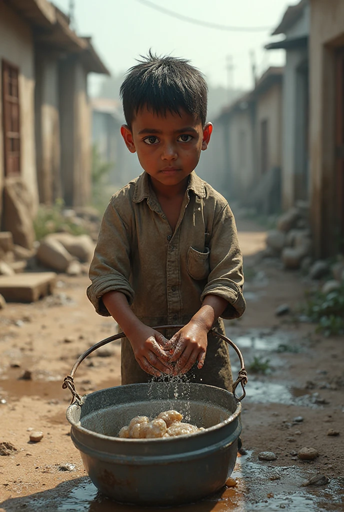A child hunger in A portal see peopleo utside