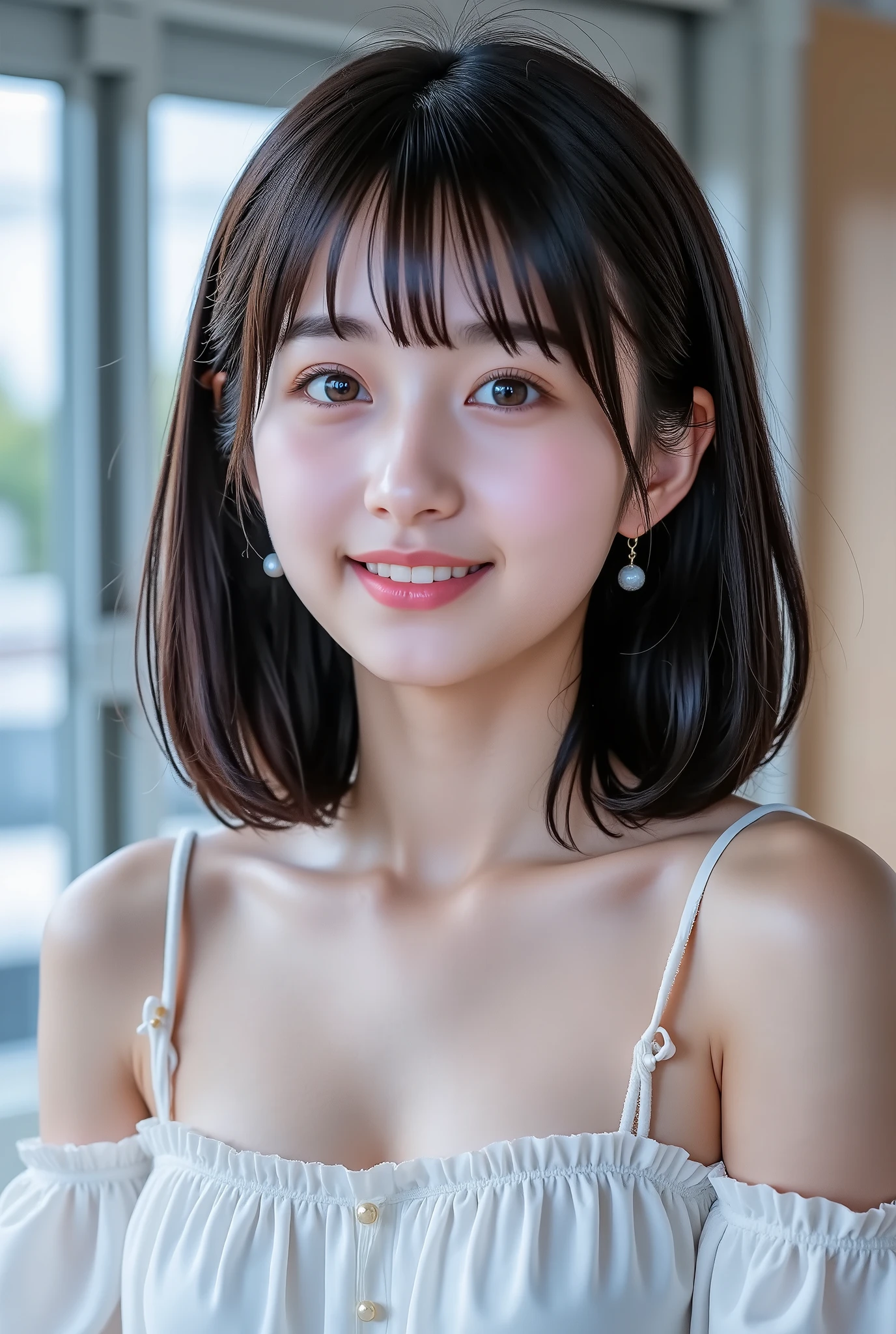 ( super real), (Awareness-raising), ( high resolution), (8k), ( very detailedな描写で、 ), (), ( 美しいDetailed eyes ), (Highest Qualityの), ( Canon), (masterpiece), (Wallpaper), ( detailed face), (美しいsmiling Yang )、(Beautiful appearance)、 {{Beautiful Medium Bob Woman 、bang earrings}}、{{{{{{1 cute and beautiful Japanese girl :smiling Yang )))、 {Realistic Skin} 、 {{{{chestの谷間があるミディアムバスト}} 、
(very detailed},、{Highest Quality}, {Ultra High Definition}, {最high resolution}, {{{鮮明なpupilにフォーカス:pupil}}, {{}}, {{realistic and amazing portrait of a Japanese high school girl: 2.0}}}, ((Bust Up:2.0))), {{}}, {detailed faceの描写}}, {{ Detailed eyes 、(big eyes with double eyelids):(mascara):((long lashes}}, {Thick Lips:Lipstick}, dark haired、黒いpupil}}}, {Naked High School Girl、Inside the girls' dormitory、white ruffle miniskirt dress:18 years old:white skin:chest}}, {{}}, {{}}, {{))), {composite photo with very nice depth}}, {{{bob hair with bangs cut:homecut:bang}}}, {{viewers}},