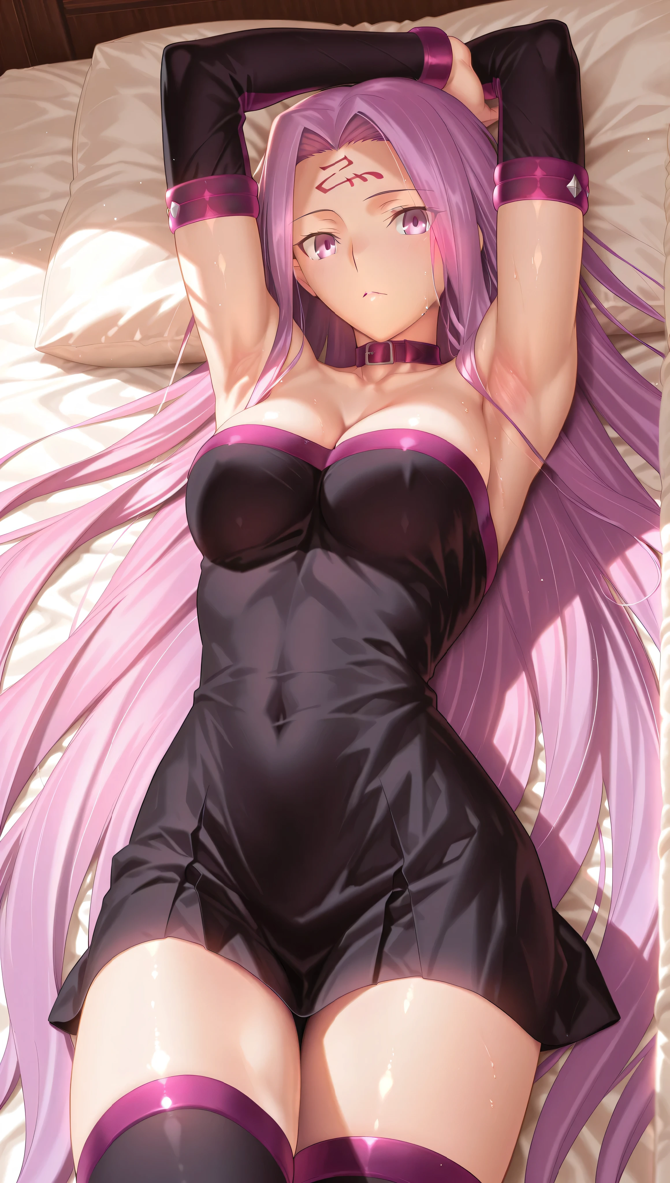 Sakura Haruno, 1 joven, 16 years old, Rostro y maquillaje perfectos, gothic style, cabello rosa claro, ((Pale skin)), De acuerdo, Cara detallada, In her room lying on her bed with her legs apart, ((very small breasts)) Wearing a small black thong with a floral print rich in details, Its large size is marked, Cuerpo de reloj de arena, Cintura delgada, perfecto, the highest picture quality, textura realista de la piel, foto RAW, taken by Canos EOS R5 camera, NSFW, nudes