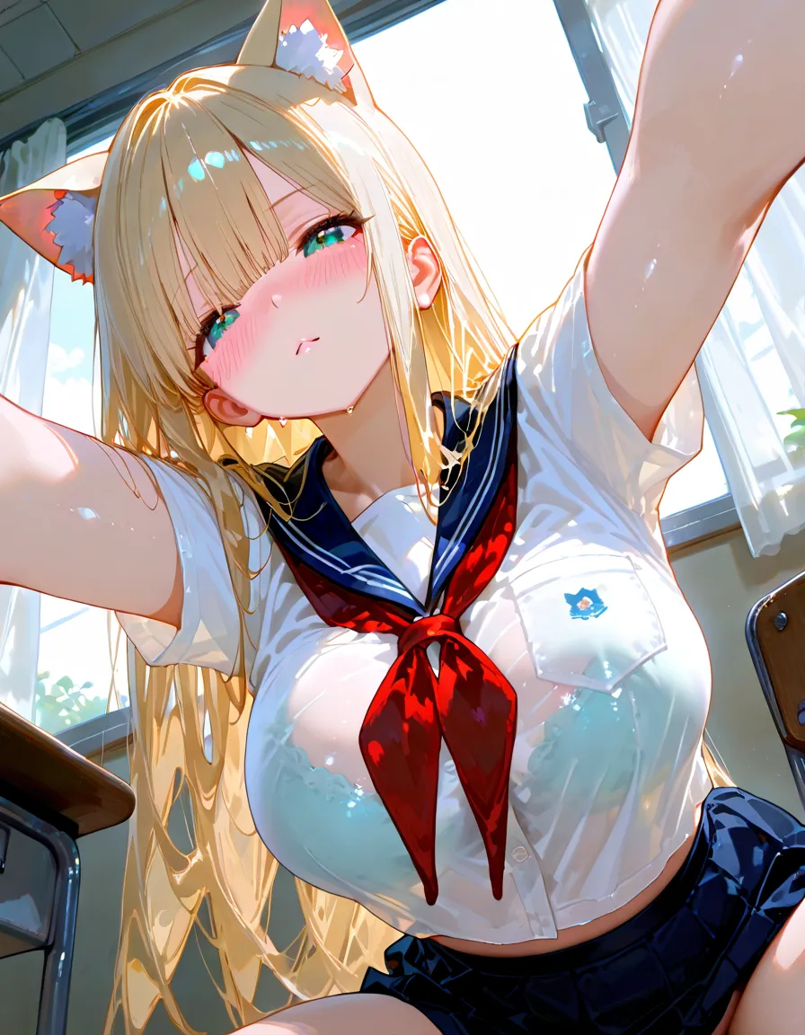 (((nsfw))), (((all fours))),spread legs, legs up, bottomless, extremely delicate and beautiful, amazing,masterpiece, (Depth of field:1.2),trmkmk, tsurumaki maki, 1girl, blonde very long hair, antenna hair, headphones, hair ornament, green eyes, red necktie, bare shoulders, detached sleeves, cleavage, red skirt, single thighhigh,in heat, small breast, perky breast, cute face, hospital gown,(((large breasts))), (((show off nipple))),naughty face, [closed eyes: (narrowed eyes:1.3):11], blush, (tears:0.6), open mouth,

