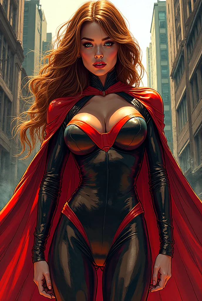 nsfw. The setting is the middle of a ruined nyc war-torn urban warfare with rubble collapsed buildings and debris scattered around.
In the foreground, pornstar margot robbie as marvel comics scarlet witch wearing original comicbook classic costume design sexy scarlet red latex corset and latex micro-front-thong pussy-wedgie panties and pink tights, red cape (scarlet witch classic costume)
high heel boots
( use scarlet witch costume reference urls: https://i.pinimg.com/originals/b9/d1/83/b9d1836758e418b29617bfa0dc4edf31.jpg
https://cosplayers.acparadise.com/53187/53187-f5e74a72cc100ecef27cf125ad9c9ac5.jpg
https://images-wixmp-ed30a86b8c4ca887773594c2.wixmp.com/f/69a946b2-4e42-45ce-afac-63d16bfbe1fa/d5lymgl-25327665-fa69-447d-a9f1-e03fb9dcb1aa.jpg/v1/fill/w_730,h_1095,q_75,strp/scarlet_witch_recline_by_hollygloha-d5lymgl.jpg )
pornstar smoky eyes dark eyeliner, mascara, eyeshadow make up
ultra-tight high waist ultra-high-cut cameltoe panties showing her hips, pelvis and detailed cameltoe, smooth shaved pussy
red satin cape billowing in the wind
long black hair rimlight blowing billowing in the wind summons lightning, casting a powerful spell. oiled wet sweaty body. The sky is dark and ominous, with flashes of lightning illuminating the scene. The scene is dynamic and intense, capturing the chaos and heroism of the battle.
, low-angle shot, wide-angle shot, handheld shot, dramatic angle, extreme angle shot, epic fantasy
scarlet red pussy strap bondage costume
mylatexbaby
latex-post.com
(red satin cape billowing in the wind)
deep detailed bald-pussy cameltoe