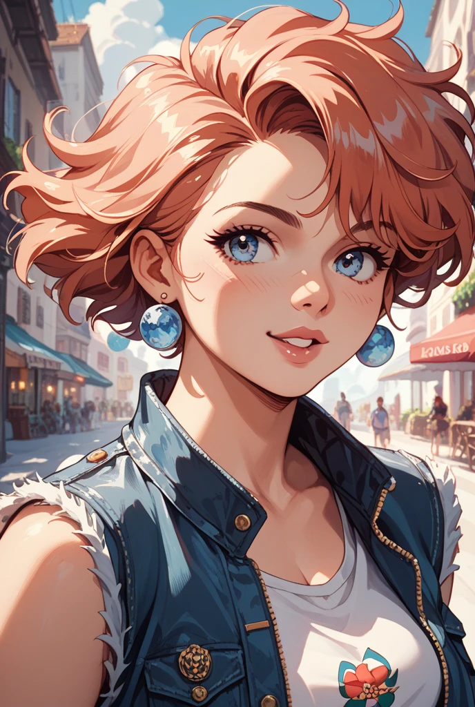 (best quality,masterpeace),(colorful,dynamic pose), beautiful eyes,beautiful face, ( model shot:1.1),  (head held up to the sky:1.2),
(1girl),wear raincoat,blondie hair, disheveled short haircut , cute smile,  rainy background, water drop, 
,cinematic lighting,(dark theme:1.3),  <lora:Colorwater_v4:0.5> , <lora:graphicNovelStyle_v1Bright:0.5>