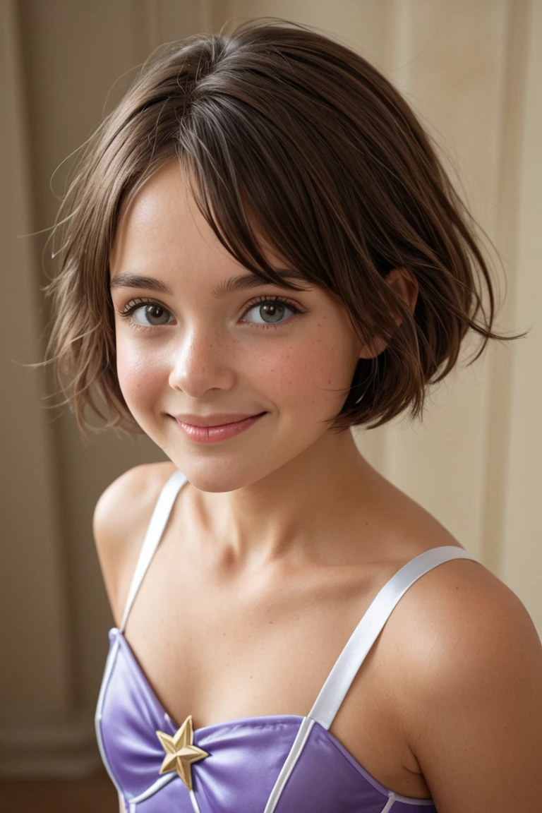 a photo of a 18 year old girl, 1girl, very short hair, buzz cut, messy hair, scruffy hair, red hair, green eyes, small breasts, pale skin, long white linen dress, sitting on a rock, ((suductive smurk)), looking at viewer, raining, thunderstorm, soaking wet, see through dress, high detail, gothic, misty fog, bokeh secret garden background