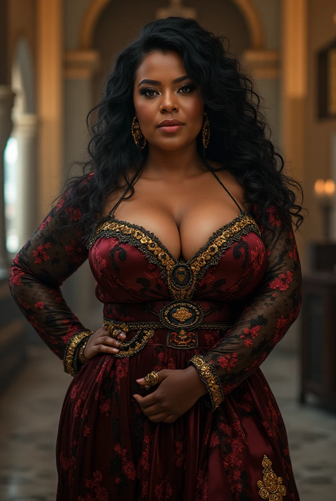 ebony, Adolescent, nue , Very detailed, Robe moulante , BBW, photo vintage, very Busty, visage parfait, erotick, 1875, aroused, american shot (3/4 coups) moulant, erotique, award-winning photo. Des yeux parfaits, belles mains, choker, queen