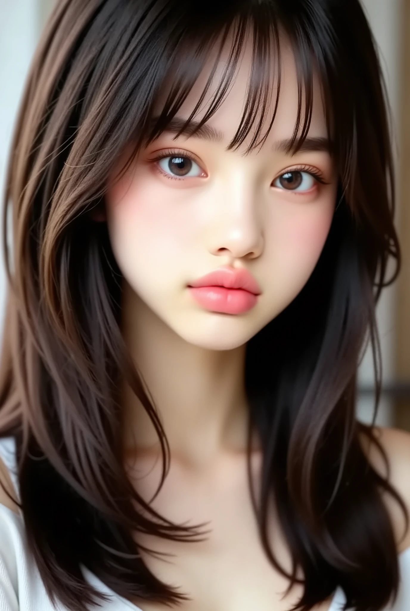 realistic , masterpiece , Highest Quality , girls , Woman , high resolution , portrait , Picture_light , {{}} , Ulchan-6500-v1 . 1:0 . 8、