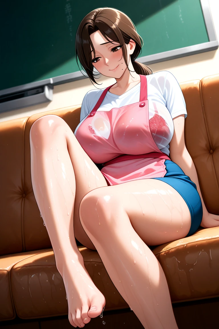 (((A sexy nurse lying on a stretcher),carrying an injection in her hand,hospital,beautiful hands, cleavage,huge tits,cute legs and chubby thighs,masterpiece,high resolution,super detailed,contrapicado angle