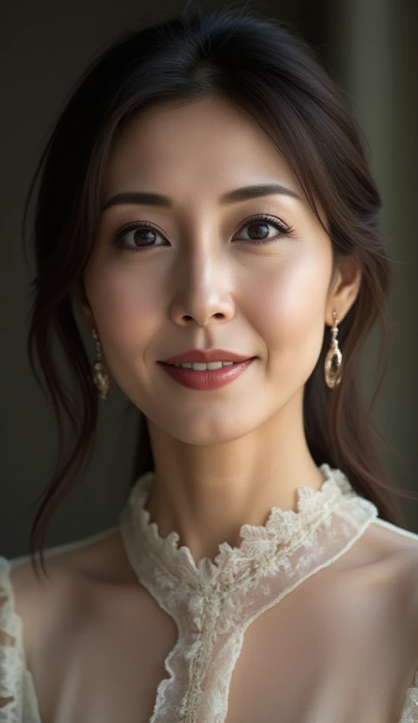 日本人 Mature Woman, (alone), 50 years old, (Wrinkles around the eyes:1.2), Large Breasts, Mature Woman, Chubby body type(((Stand upright, facing the center of the screen。))Glamour, sexyな, Chromo White Skin, View your viewers、Oversized breasts、Sleeveless knit tight fit knit dresuchimuchi、High heels、smile、Night in the City、Prostitute、Brow wrinkles、High resolution、high resolution、、masterpiece、Frustrated and accurate、sharp、At the Beach((日本人 Mature Woman、)From the chest up、High resolution、high resolution、High detail、、((日本人 Mature Woman、60 years old))、 1 Female, (Wearing a black blouse:1.2), Beautiful Japanese actresses,50 years old、 (RAW Photos, Highest quality), (reality的, Photorealistic:1.4), masterpiece, Very delicate and beautiful, Very detailed, 2k wallpaper, wonderful, finely, Very detailed CG Unity 8K 壁紙, Very detailedな, High resolution, Soft Light, Beautiful detailed girl, Very detailed目と顔, Beautiful and detailed nose, Beautiful and detailed, Cinema Lighting,, Square face, Long Hair, View your viewers, jewelry, reality, sexy, Short skirt outfit, Classroom Background , Free pose