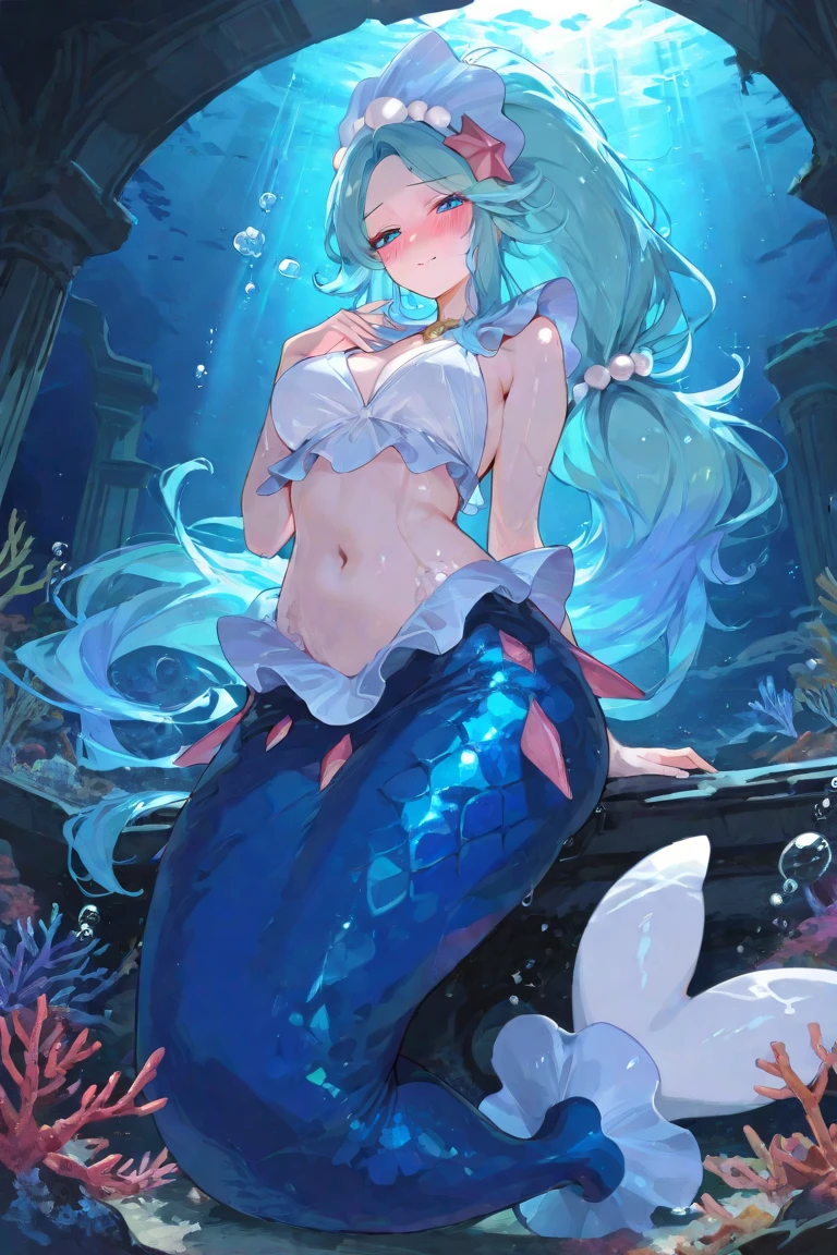 (masterpiece, best quality,best art,perfect detail:1.3),
blurry background, depth of field, (glowing, :0.3), outdoors,
<lora:mermaid-1_mermaid-2--mermaid-3_mermaid-4--retro_ham_avas_jun_rifl--09-01:0.8> mermaid, mermaid tail