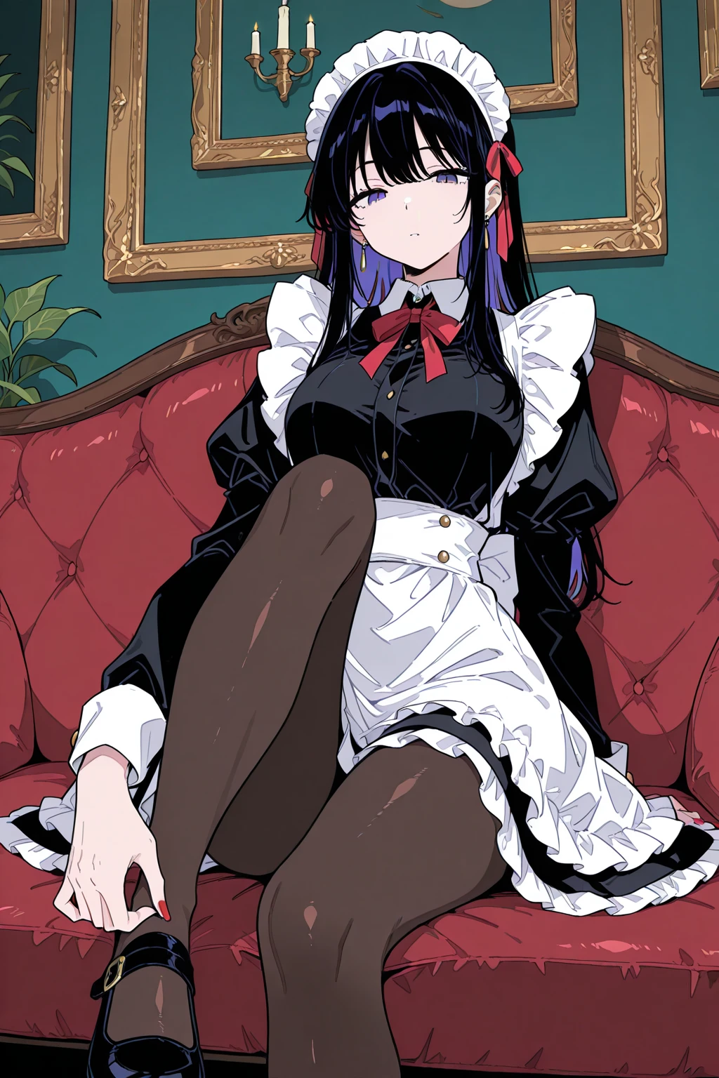 foot in thigh high sock