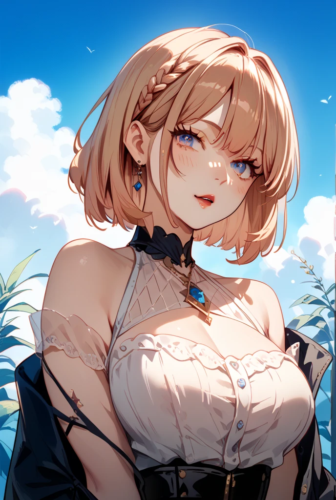 Blonde woman anime, animation, 4k, detailed --auto --s2