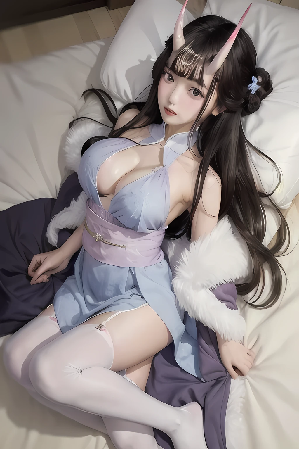 huge tit、kawaii、half、4K.undergarment、itting open legs