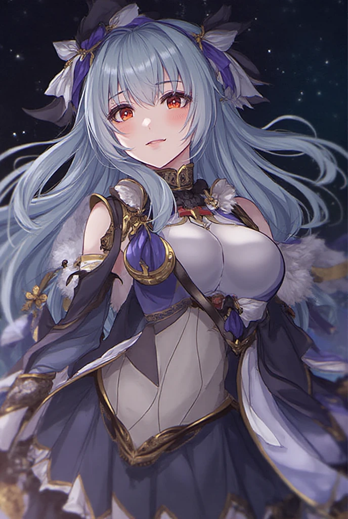 (masterpiece:1.2), best quality,pixiv, soft,
1girl, erune, breasts, solo, animal ears, long hair, blue eyes, hair ornament, cleavage, white background, looking at viewer, collarbone, simple background, sideboob, detached sleeves, fur trim, upper body, large breasts, bangs, fox ears, sideless outfit, blush
<lora:soft_20230707135603-000018:0.9>