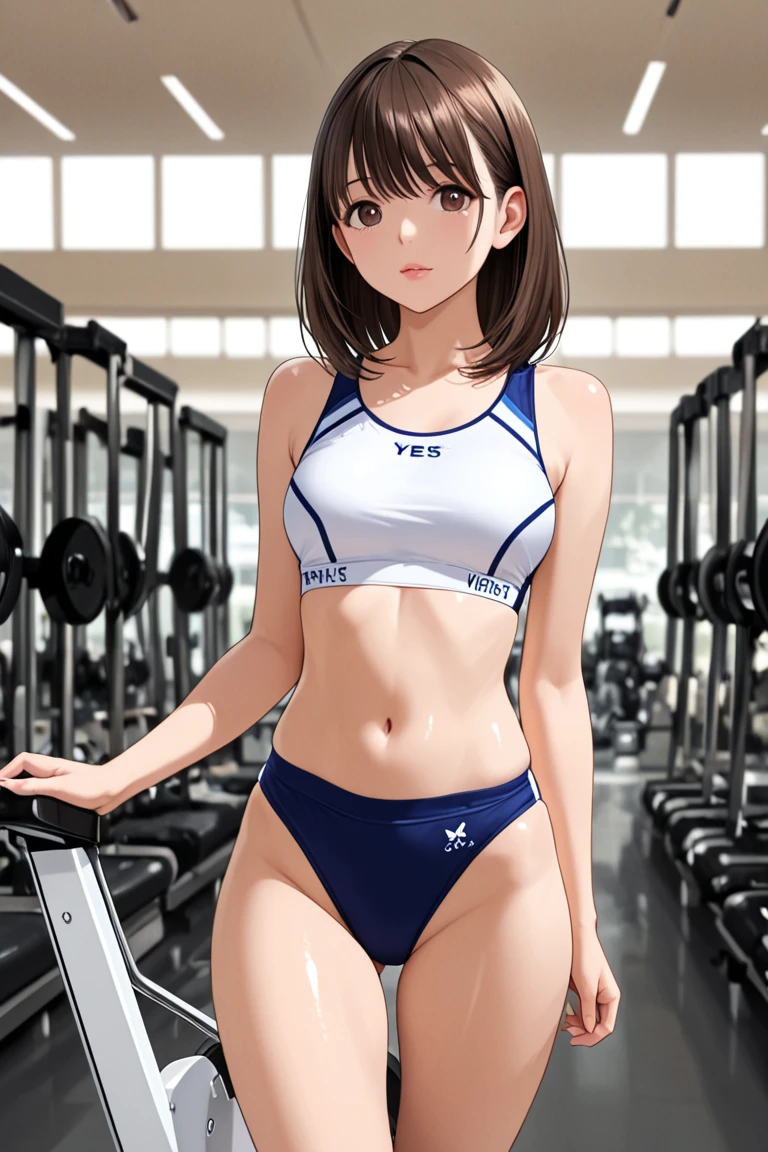 {{{{{Japanese neat sports bra beautiful girl high resolution girl}}}}},{{{{{High-resolution footage of an impressive and hazy gym}}}},{{{{{A beautiful and innocent girl in love tries her best to become more attractive, depicted in graphic detail.}}}}},{{{{{Latest technology super high resolution UHD super cute masterpiece}}}}},{{Extremely detailed}},{{{{{gloss々Hairstyle}}}}},{{{{{超分厚くぷるぷるな唇が急激に膨らみぷるんとglossめく}}}}},{{{{{The waist is tightly tightened and the top bust is clearly visible.}}}}},{{{{{The artist's style of drawing suddenly changes, and the innocent girl begins to be rewritten into a spoiled girl. She spreads her legs, puts her hands in front of her, and shakes her breasts like a cowgirl. Each time she sways her hips, the diet has an effect, her waist curves and becomes cute. She is reborn as a slender innocent girl, and orbs begin to float. She smiles lovingly at the person she loves who has witnessed her efforts. She is so happy that her love has come to fruition that her hips start to move back and forth and her hair and breasts start to move up and down more violently.}}}}}