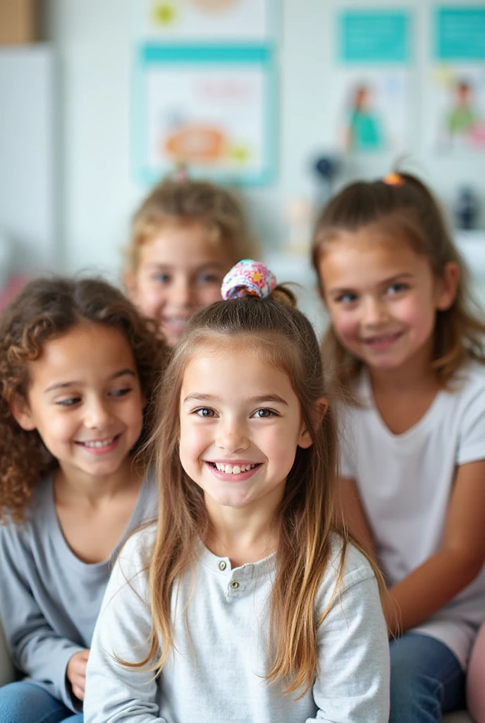 Three blonde girls children in braids holding lit candles in front of a blue background, 3 sisters look into the mirror, color studio portrait, meninas jovens, in a row, simetria!! retrato, childrens, profissionalmente retocado, beautiful highly symmetric faces, childrens, Directed by: Jan Rustem, pintado digitalmente, identical picture, symmetrical centered portrait, twins, photo illustration, Clones