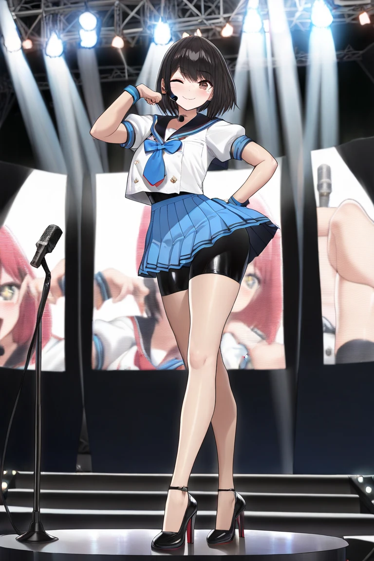 frame grid, 1girl, arms up, multiple views,arms behind head,