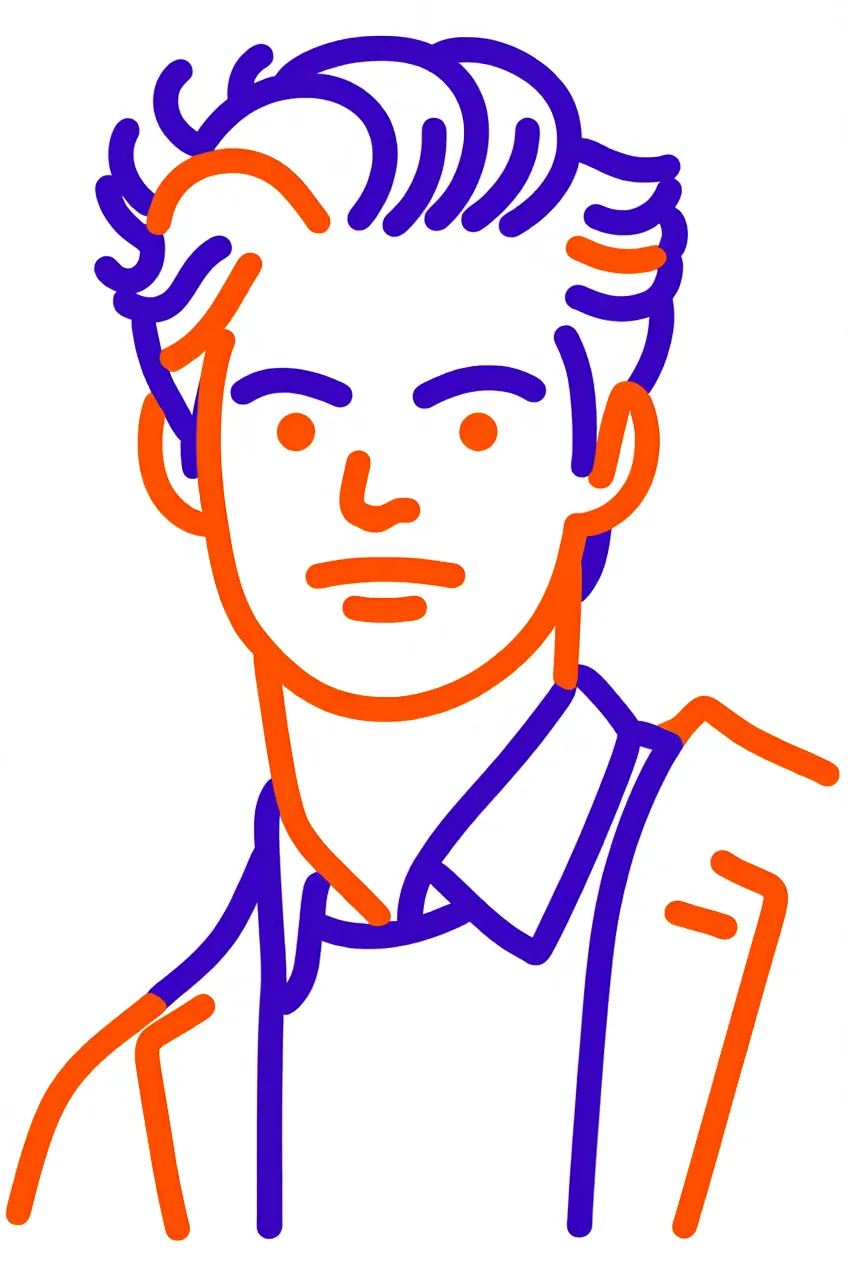 bunte Strichzeichnung