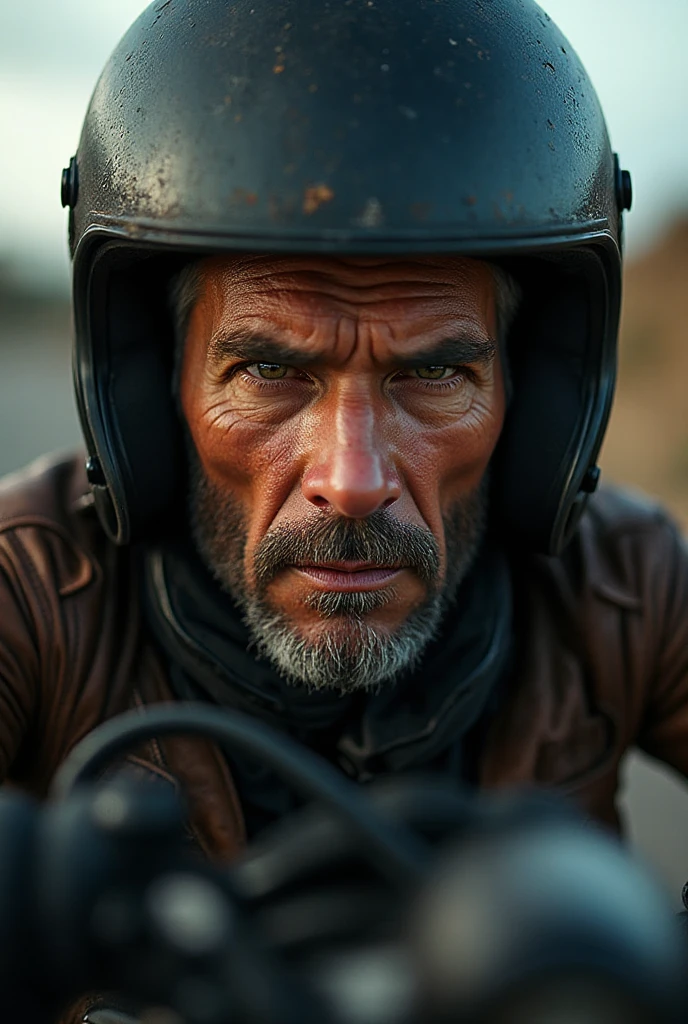 Motor Rider Profile A close up of a motor rider - SeaArt AI