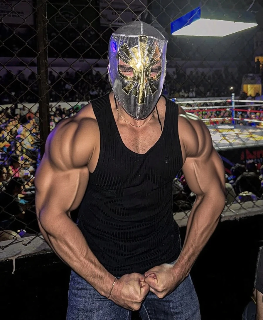1man the Cauã haymond, freckles corpor. Mexican. Super masked hairy druid, Thick mustache 5, big, fierce claw (facial expression, gawking 3a) (masterpiece! Protogen x5.3. RPG Mode. Level4 (Photorealism) Official Release mode Virtuoso film XT3 photorealist) cgi max. ( intricate 1.2)photo) video call. big nose, Scarlett green burst red, naughty thug, bullet club. Medium healed bodybuilder. athlete, popular, authentic sharp Users references: @mett0606 @rockt_z @Baxxxbox @adonisjing2020 @KISSMANPHOTO) (wide-angle lens, 8k uhd, SLR, soft light, high quality, film grain: 1.2), 8k uhd, 45mm focal length, 50mm film focal length) Herculean face, short hair snow gray. (thin skin 1.2 )face diverse model, environment with low light. Soft colors. lascivious, detailed skin, large pectoral, massive, medium bodybuilder (firm skin folds 1.3),proportional twist, soft belly. looking at the viewer, seductive pose, opulence, dress = (shredded random jeans. Beat-up Fashion. adidas, italics. Soccer. uniformed, translucent, velvety clothing), abdomen, holster, evident veins, eye contact, thighs, calves, muscle veins. perfect composition. (clothes lift: 1,5) (bulge elevation: 1.2) (shirt lift: 1.5) (unbutton 1.2) reinforced hand, defined thumbs. normal nails. Epic background Landscape background black engravings in gold. Looking at the viewer, relief of the glans on the long chubby bulge and bulky tip, folds of tight clothing fabric. Tight skin,NInja.