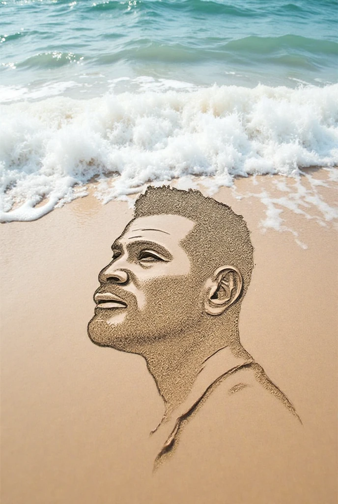 Illustration of a naked surfer suffering from the sting of a Portuguese man-of-war