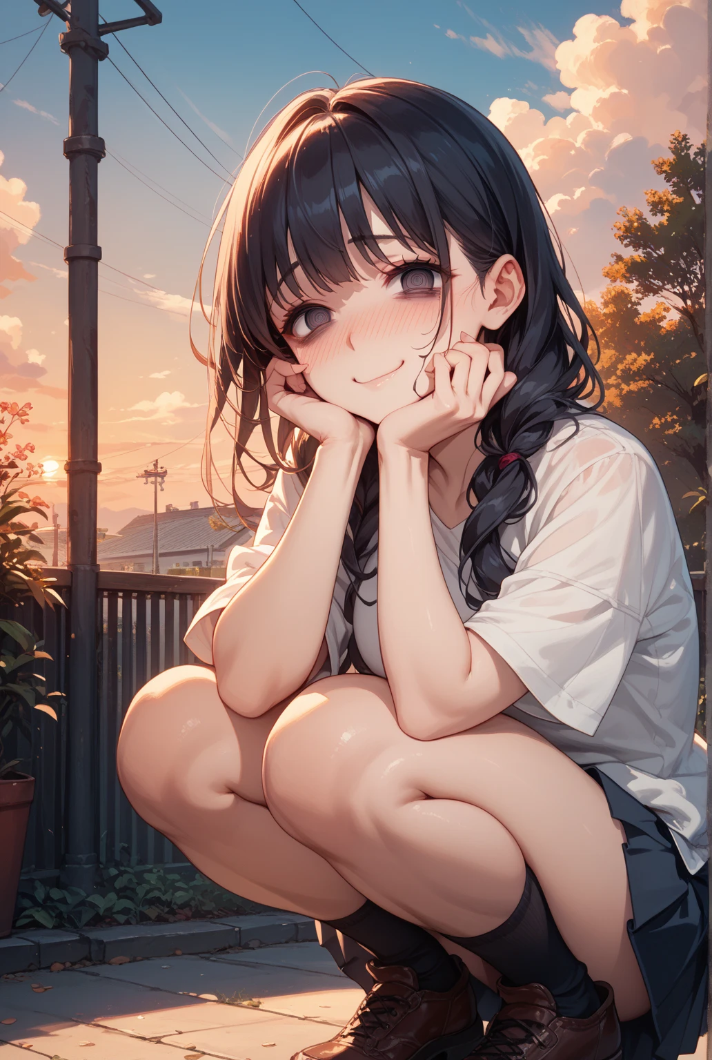 (masterpiece, Highest quality:1.2), One girl, alone,bony body、15 years old、Anime Style